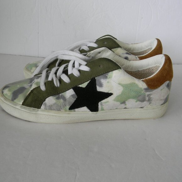 VINTAGE HAVANA REPEAT MULTI-MADNESS TIE DYE LEATHER/HAIR CALF SNEAKERS SZ 9 - Picture 5 of 10